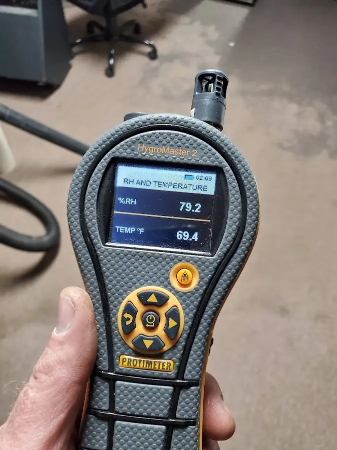 Moisture meter humidity assessment for Fire & Smoke Damage Restoration in Ennis